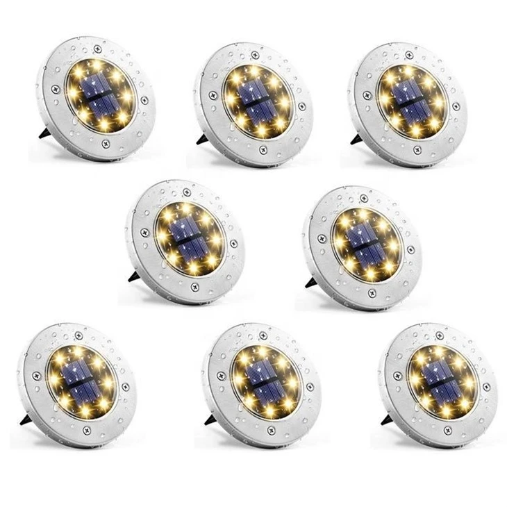 8 LED saules enerģijas lukturi